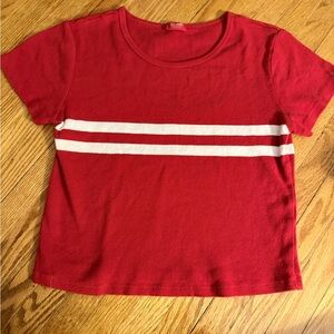 Red Striped brandy melville John galt T-Shirt